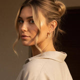 Aina Double Hoop Diamant Oorbellen